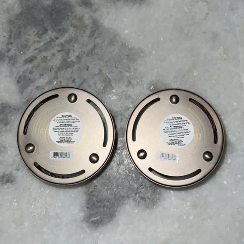 NEW Set of 2 Bath‎ & Body Works Leaf Fall Metal Candle Holders